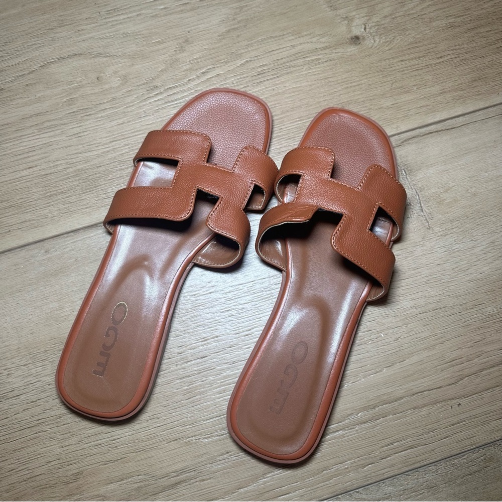 Brown Slide Sandals for Women